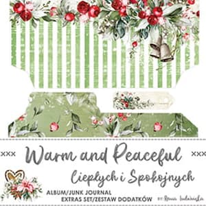 Scrapbook paper pad Junk Journal extras set  Warm and Peaceful