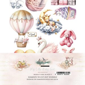 Scrapbook paper pad  extras set My Little Baby Girl