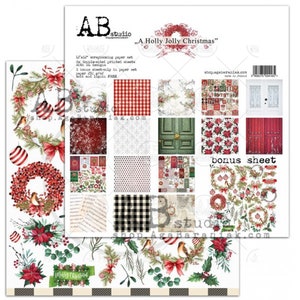 Scrapbook paper pad 12 x 12 A Holly Jolly Christmas