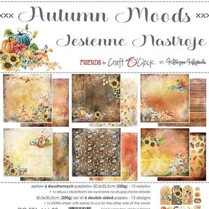 Bloc de papel para álbumes de recortes, 12 x 12, Autumn Moods