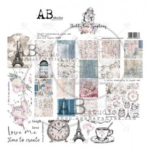 Scrapbook paper pad 12 x 12 Shabby Love Symphony