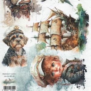 Carta di Riso Decoupage A4 AA SS PR 01