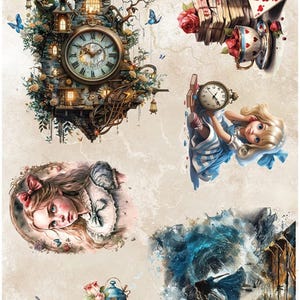 Rice Paper Decoupage A4 Alice 03