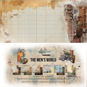Bloc de papel para álbumes de recortes de 12 x 12 pulgadas El mundo de los hombres