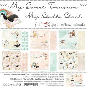 Blocco di carta per scrapbooking 8 x 8 My Sweet Treasure