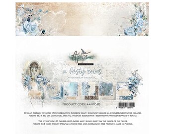 Blocco di carta per scrapbooking 8 x 8 in colori gelidi