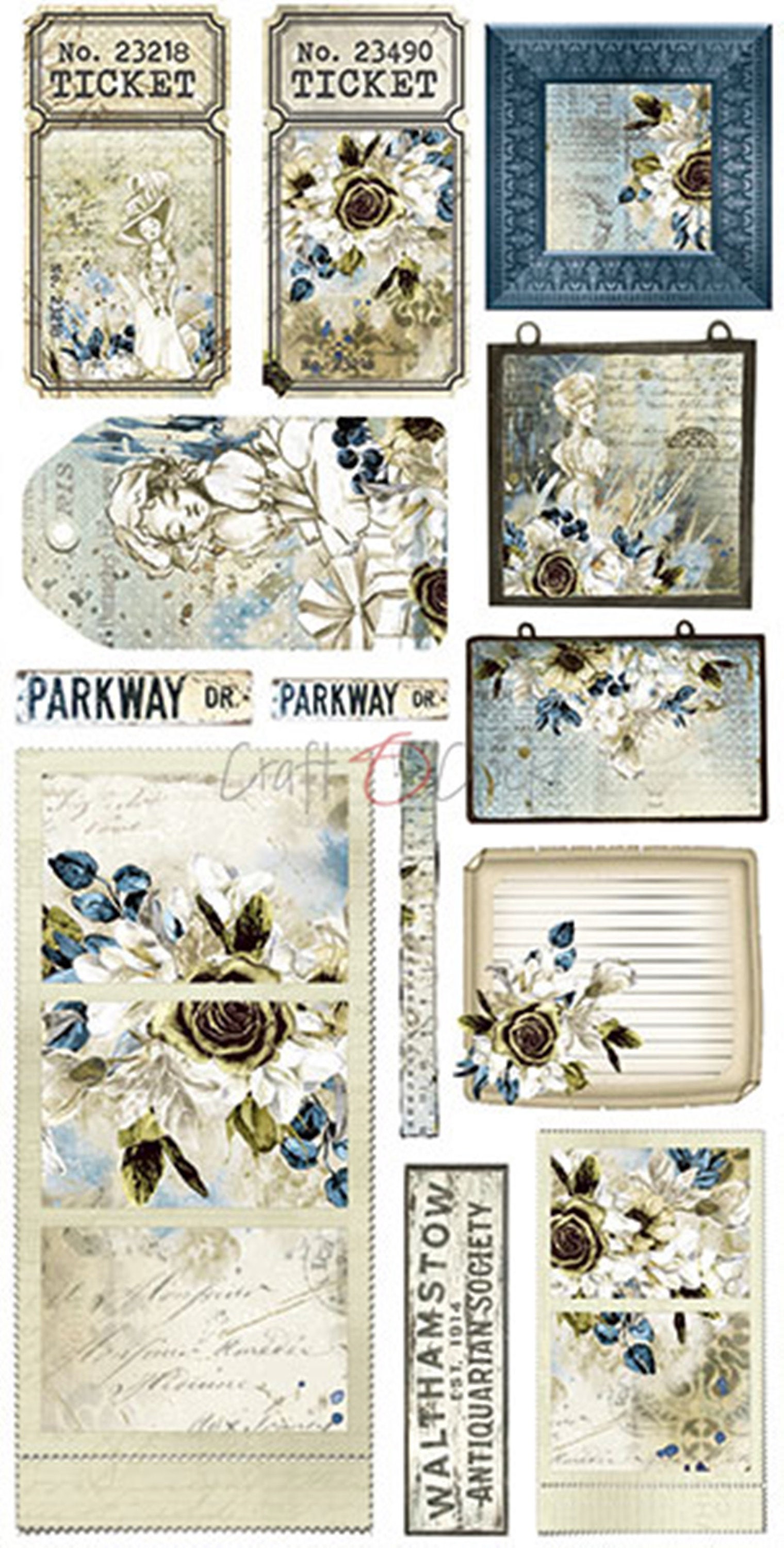 Scrapbook paper pad Junk Journal extras set Lovely When You Etsy