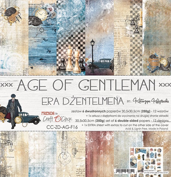 570px x 589px - Scrapbook Paper Pad 12 X 12 Age of Gentleman - Etsy Australia