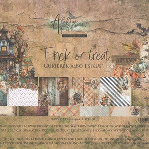 Scrapbook paper pad 8x8  Trick or treat