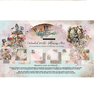 Scrapbook paper pad 12 x 12  EnchanTed World - following Alice