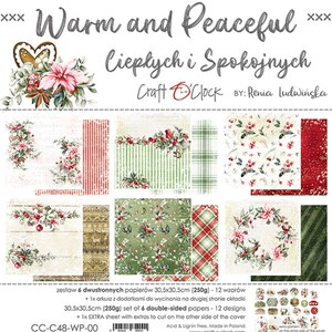 Scrapbook paper pad 12 x 12 Warm and Peaceful