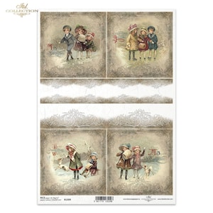 Carta di riso per decoupage A4 R 1309
