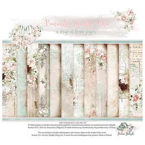 Scrapbook paper pad 12 x 12  Romantic Shabby Chic