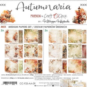 Scrapbook paper pad 8 x 8 Autumnaria Mix