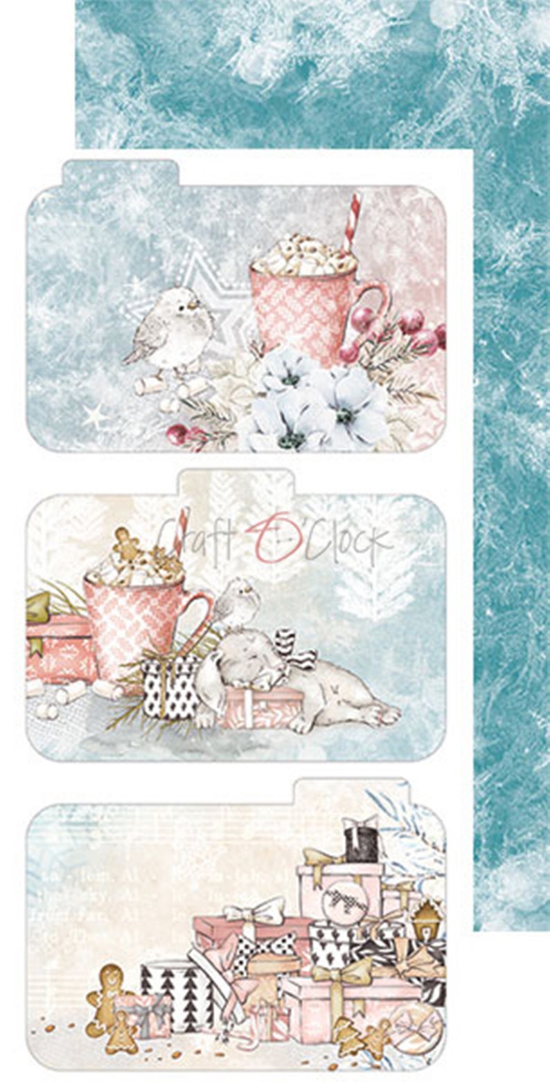 Scrapbook Paper Pad Junk Journal Extras Set Frosty Sparking Etsy