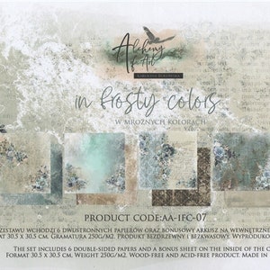 Scrapbook paper pad 12 x 12  In frosty colors