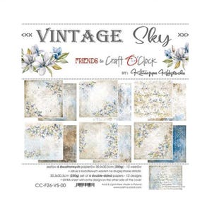 Blocco di carta per scrapbooking 12 x 12 Vintage Sky