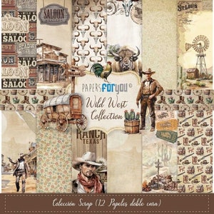 Scrapbook paper pad Wild West 12 x 12