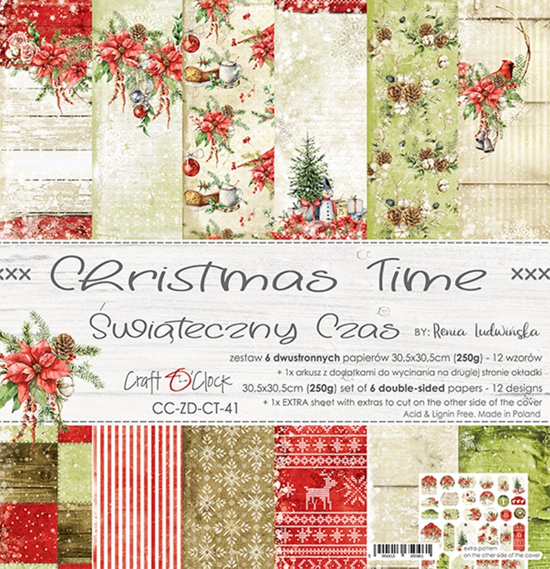 Scrapbook Paper Pad 12 X 12 Christmas Time Etsy