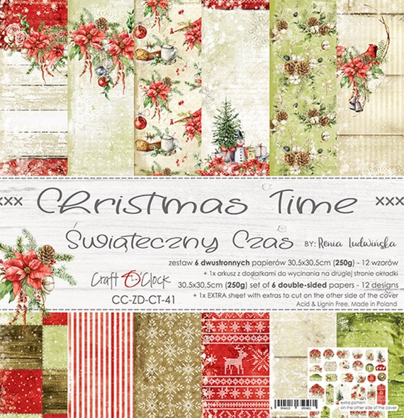 Scrapbook Paper Pad 12 X 12 Christmas Time Etsy