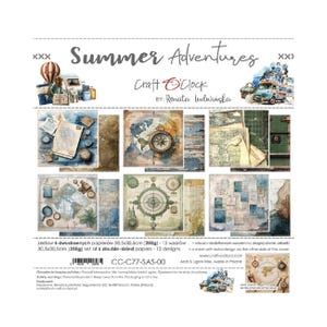 Scrapbook paper pad 12 x 12  Summer Adventures