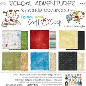 Scrapbook paper pad 12 x 12   School Adventures