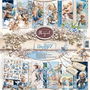 Blocco di carta per scrapbooking 12 x 12 Happy Boy