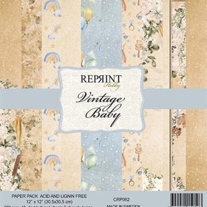 Reprint Scrapbook Paper Pad 12x12 Vintage Baby