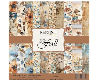 Reprint Hello Herbst Scrapbook Papier 12x12cm
