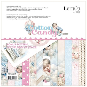 Scrapbook paper pad 8x8 Cotton Candy