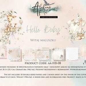 Blocco di carta per scrapbooking 8x8 Hello Baby