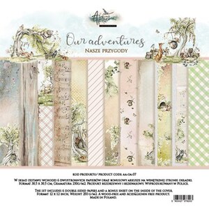 Blocco di carta per scrapbooking 12 x 12 Le nostre avventure