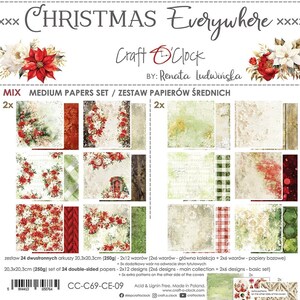 Scrapbook paper pad 8 x 8 Christmas Everywhere Mix