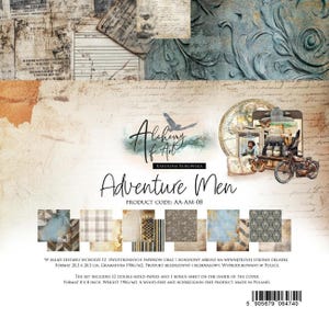 Scrapbook paper pad 8x8  Adventure Men