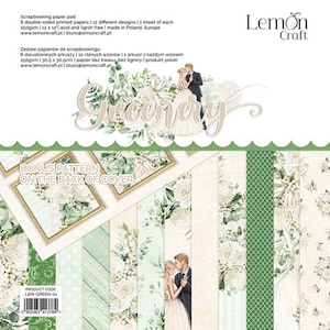 Scrapbook paper pad 12 x 12 Greenery