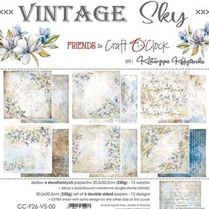 Scrapbook paper pad 12 x 12 Vintage Sky