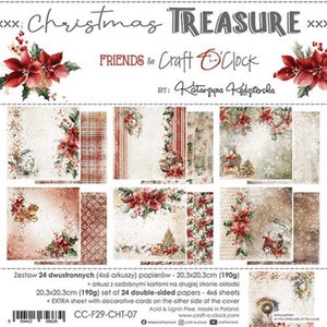 Scrapbook paper pad 8 x 8 Christmas Treasure