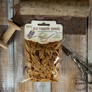 Ribbons Satin-set of 5 pcs OLDSZ 31 Golden Brown