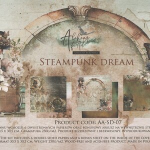 Scrapbook paper pad 12 x 12  Steampunk Dream