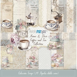 Scrapbook paper pad Home&Deco Coffee and Tea 8x8