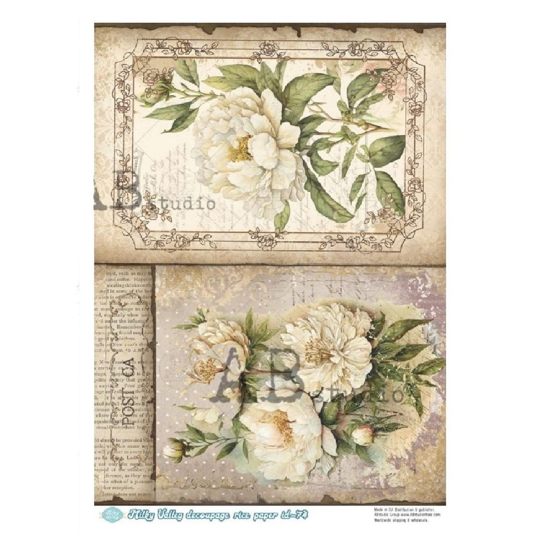 Rice Paper Decoupage A4 ID 74 AB - Etsy