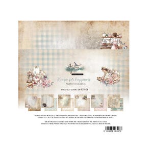 Scrapbook paper pad 8x8  Recipe for happiness