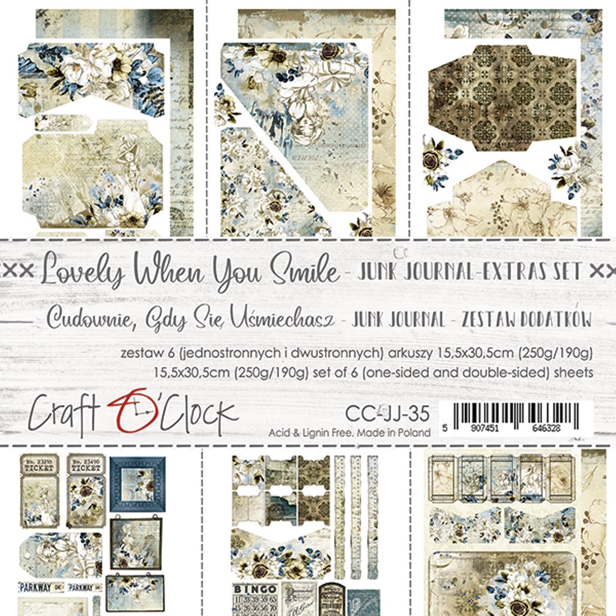 Scrapbook paper pad Junk Journal extras set Lovely When You Etsy