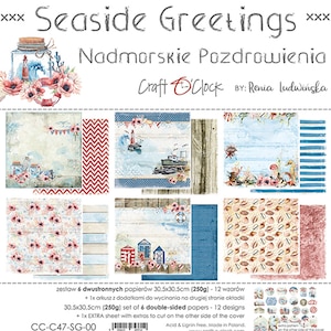 Scrapbook paper pad 12 x 12 Seaside Greetings