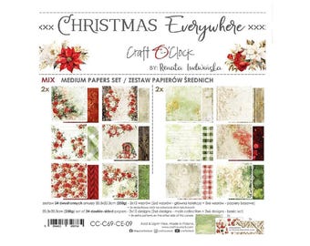 Scrapbook Papier 20x20cm Weihnachten Everywhere Mix