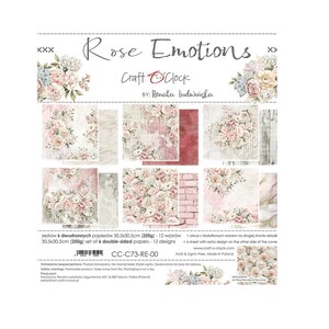 Scrapbook paper pad 12 x 12  Rose Emotions