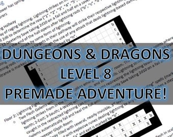 D&D 5e Aventura One-Shot de nivel 8 de una página: un One-Shot prefabricado para DnD 5.a edición
