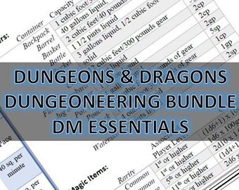 Paquete de mazmorras de D&D; Inserciones de pantalla DM, generadores de nombres aleatorios y una aventura prefabricada: para DnD 5e y más
