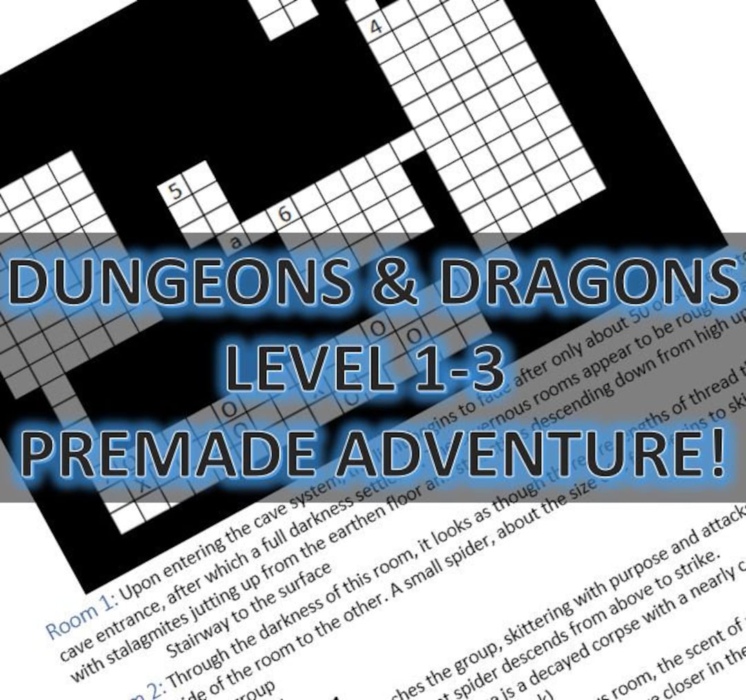 D&amp;D 5e Level 1-3 Dungeon Adventure - A Premade Mini-campaign for Dnd ...