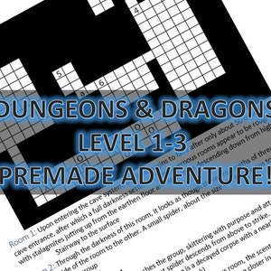 D&D 5e Level 1-3 Dungeon Adventure - A Premade Mini-Campaign for DnD 5th Edition